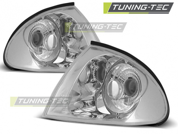 Upgrade Klarglas Frontblinker für BMW 3er E46 Limousine/Touring 98-01 chrom