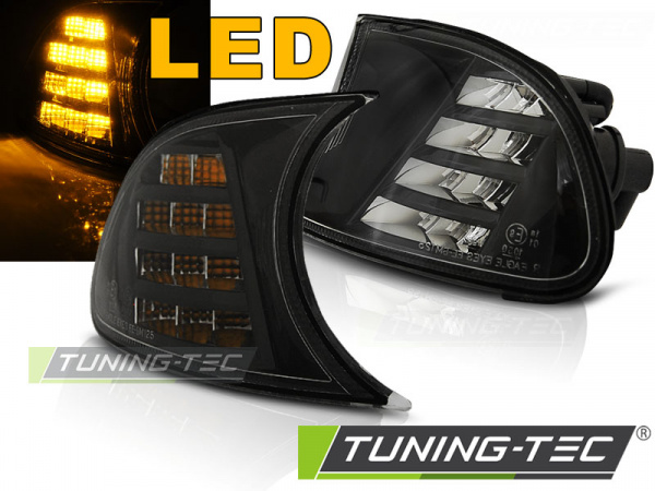 Upgrade Klarglas LED Frontblinker für BMW 3er E46 Coupe und Cabrio 99-01 schwarz