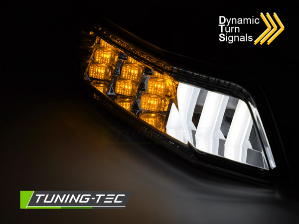 Upgrade LED Frontblinker-Standlicht Kombination für Ford Mustang 15-17 dynamisch schwarz/rauch