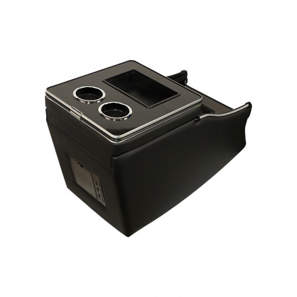 New Edition Staufach Mittelkonsole Ablage für alle Mercedes Benz Vito W447 14-23 mit LED Beleuchtung, USB und Induktions-Ladestation