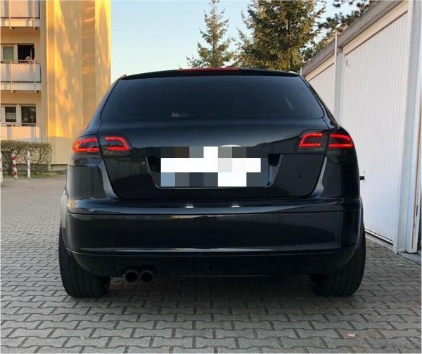 LED Lightbar Design Rückleuchten für Audi A3 8P Sportback 04-08 schwarz/rauch