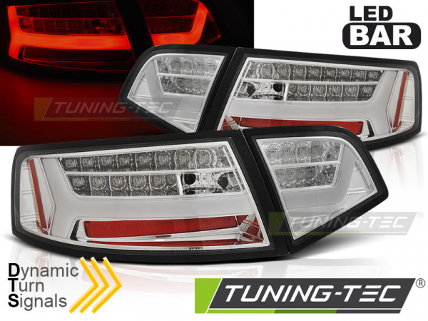 LED Lightbar Design Rückleuchten für Audi A6 4F (C6) Facelift 08-11 Limousine chrom
