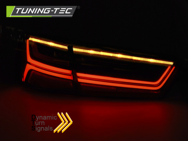 LED Lightbar Design Rückleuchten für Audi A6 4G (C7) Limousine 11-14 rot/klar mit dynamischem Blinker