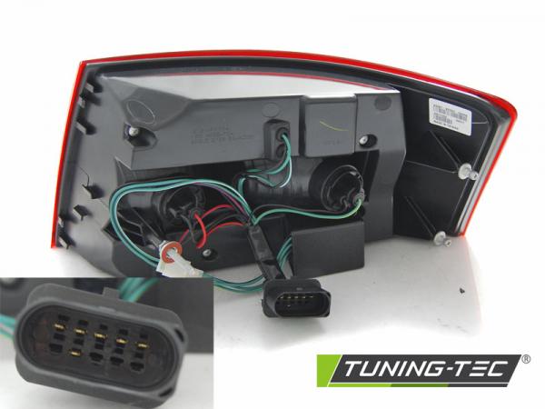 LED Lightbar Design Rückleuchten für Audi A6 4F (C6) 04-08 Limousine rot/klar (6Pin)