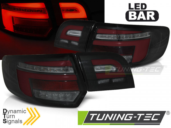 Voll LED Lightbar Design Rückleuchten für Audi A3 8P Sportback 04-08 schwarz mit dynamischem Blinker