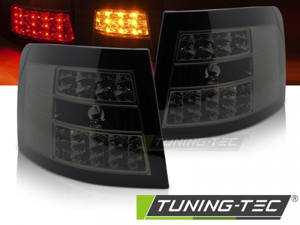 LED Upgrade Design Rückleuchten für Audi A6 4B (C5) Avant 97-04 schwarz/rauch mit LED Blinker