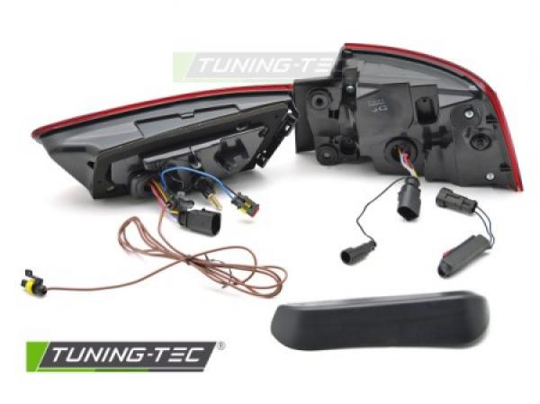 VOLL LED Lightbar Design Rückleuchten Set passend für Audi A6 4G (C7) Limousine 11-14 rot/klar mit dynamischem Blinker