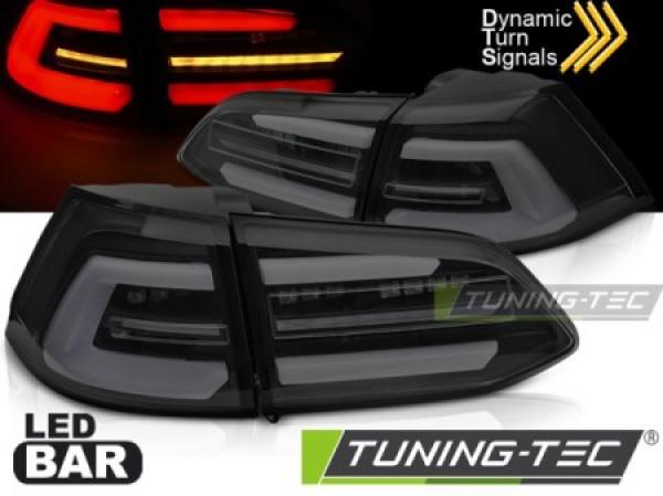 VOLL LED Upgrade Design Rückleuchten Set passend für VW Golf 7 Facelift (VII) Variant (Kombi) 17-19 schwarz/rauch mit dynamischem LED Blinker
