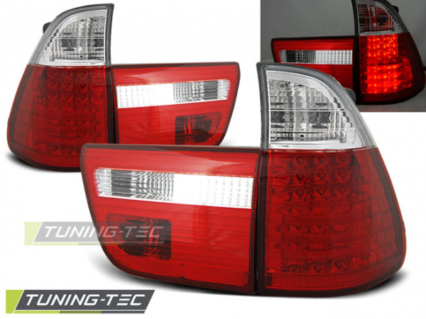 LED Upgrade Design Rückleuchten für BMW X5 E53 99-03 rot/klar