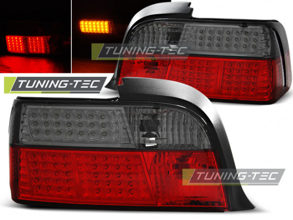 LED Upgrade Design Rückleuchten für BMW 3er E36 Coupe 90-99 rot/rauch mit LED Blinker
