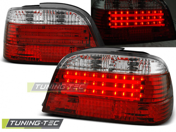 LED Upgrade Design Rückleuchten für BMW 7er E38 94-01 rot/weiß