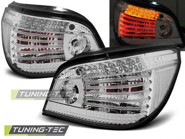 LED Upgrade Design Rückleuchten für BMW 5er E60 Limousine 03-07 chrom