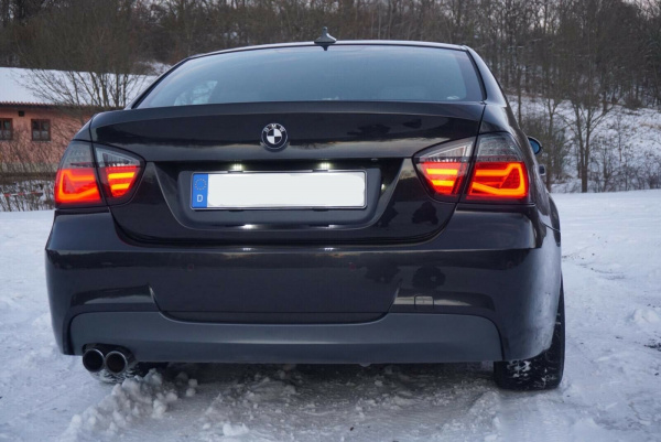 LED Lightbar Design Rückleuchten für BMW 3er E90 05-08 rot/rauch