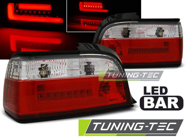 LED Upgrade Design Rückleuchten für BMW 3er E36 Coupe/Cabrio 90-99 rot/weiß