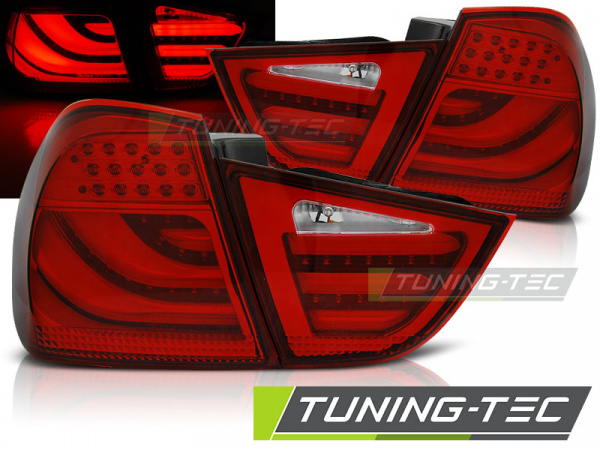 LED Lightbar Design Rückleuchten für BMW 3er E91 LCI Touring 09-11 rot/klar