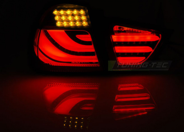 LED Lightbar Design Rückleuchten für BMW 3er E90 LCI Limousine 09-11 schwarz/rauch