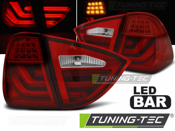 LED Lightbar Design Rückleuchten für BMW 3er E91 Touring 05-08 rot/klar