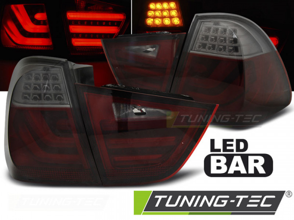 LED Lightbar Design Rückleuchten für BMW 3er E91 LCI Touring 09-11 rot/rauch