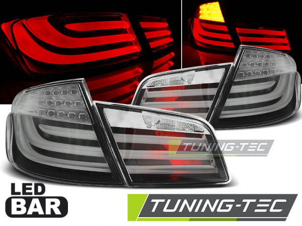 LED Lightbar Design Rückleuchten für BMW 5er F10 10-13 schwarz/grau