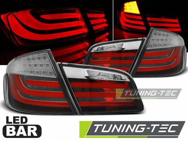 LED Lightbar Design Rückleuchten für BMW 5er F10 10-13 rot/klar