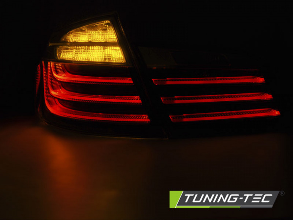 LED Lightbar Design Rückleuchten für BMW 5er F10 10-13 schwarz/chrom LCI Optik