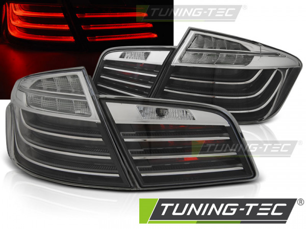LED Lightbar Design Rückleuchten für BMW 5er F10 10-13 schwarz/chrom LCI Optik