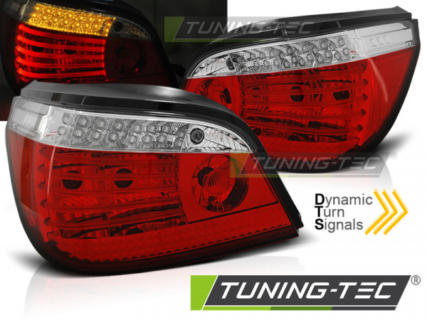 LED Upgrade Design Rückleuchten für BMW 5er E60 LCI Limousine 07-10 rot/klar mit dynamischem Blinker