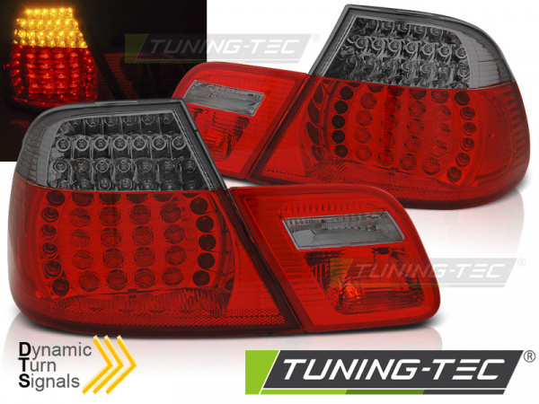 LED Upgrade Design Rückleuchten für BMW 3er E46 Coupe 99-03 rot/rauch mit dynamischem Blinker