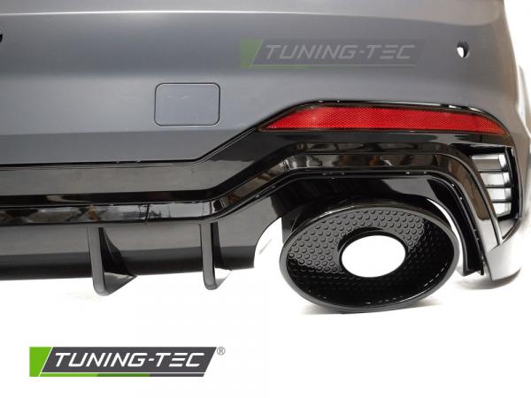 Upgrade Sport Design Heckstoßstange für Audi A4 B9 (8W) 15-19 inkl. Zubehör in Hochglanz schwarz