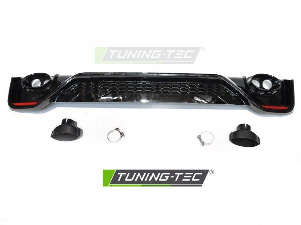 Upgrade Sport Design Heckstoßstange für Audi A4 B9 (8W) Facelift 20-24 inkl. Zubehör in Hochglanz schwarz