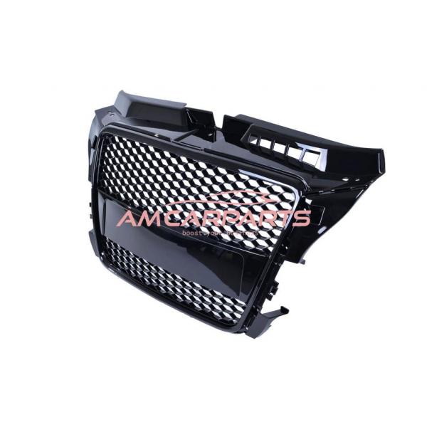 Upgrade Sportgrill / Kühlergrill für Audi A3 8P Facelift 08-12 Hochglanz Schwarz