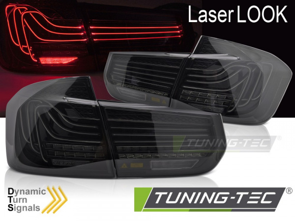 LaserLINE VOLL LED Upgrade Design Rückleuchten Set für BMW 3er F30 11-18 schwarz/rauch mit dyn. Blinker