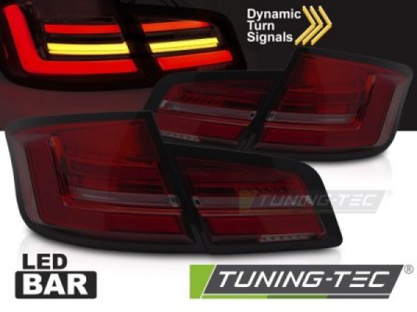 VOLL LED Lightbar Design Rückleuchten Set für BMW 5er F10 10-13 rot/rauch mit dyn. Blinker