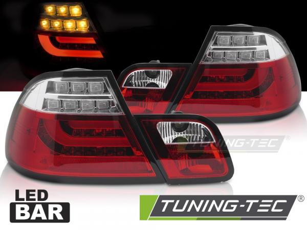LED Upgrade Design Rückleuchten passend für BMW 3er E46 Coupe 99-03 Rot mit statischem Blinker