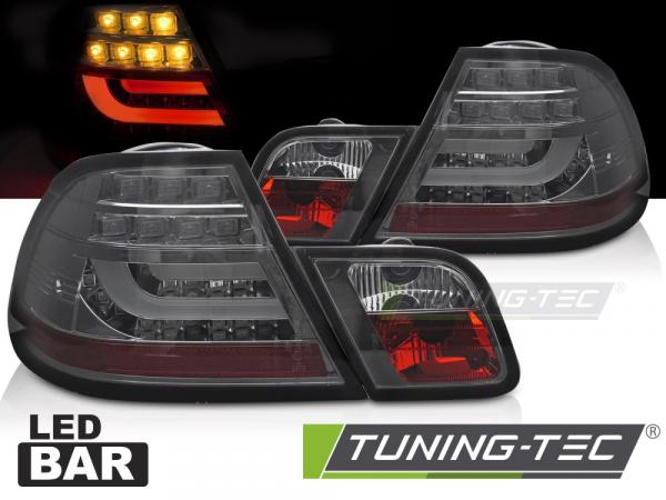 LED Upgrade Design Rückleuchten passend für BMW 3er E46 Coupe 99-03 Rauch/Smoke mit statischem Blinker