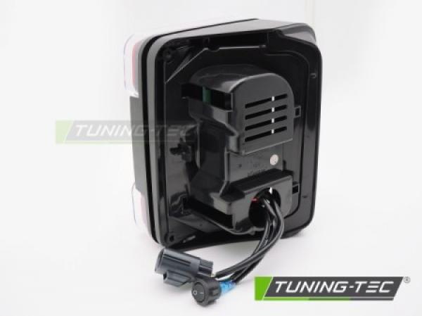 VOLL LED Lightbar Design Rückleuchten Set für Chrysler Jeep Wrangler JK 07-18 schwarz/rauch mit dyn. Blinker