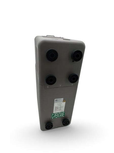 Upgrade+ "Freeze" Staufach Mittelkonsole Ablage für VW T5 03-09 mit Kühlfunktion, USB und Getränkehaltern + App Steuerung Grau