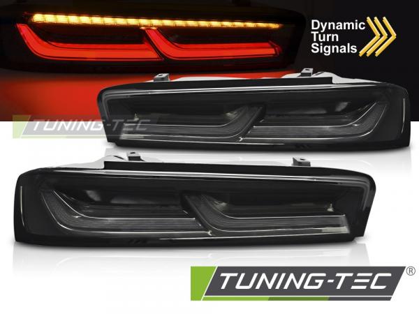 VOLL LED Upgrade Design Rückleuchten Set für Chevrolet Camaro 16-18 schwarz/smoke mit dyn. Blinker