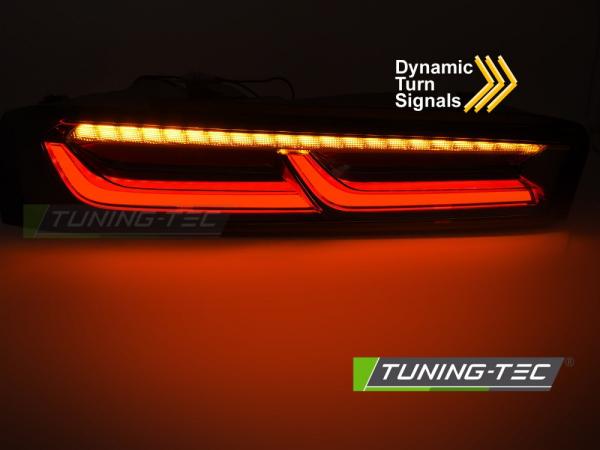 VOLL LED Upgrade Design Rückleuchten Set für Chevrolet Camaro 16-18 schwarz/smoke mit dyn. Blinker