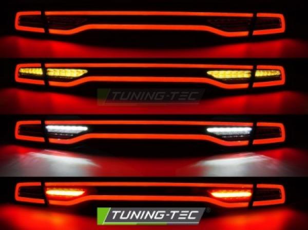 VOLL LED Rückleuchten Set für Dodge Charger LX II 11-15 schwarz/rot mit dyn. Blinker + Willkommensfunktion.