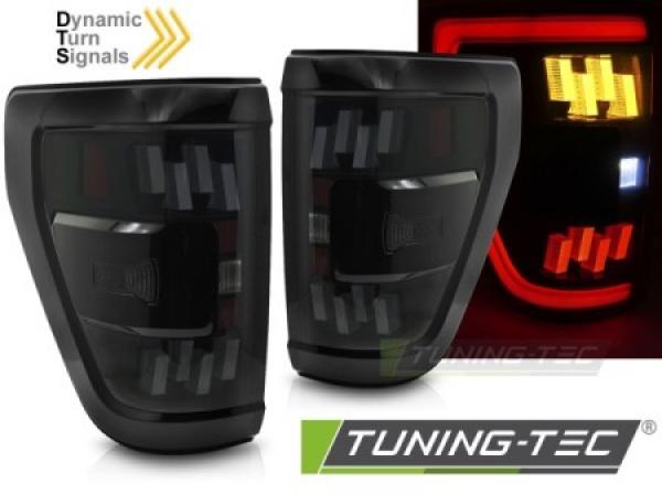 VOLL LED Upgrade Design Rückleuchten Set passend für Ford F150 MK14 20-23 schwarz/rauch mit dyn. Blinker