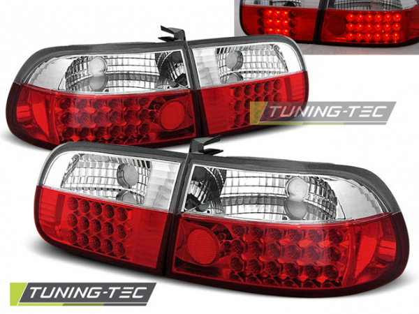 LED Upgrade Design Rückleuchten für Honda Civic 3 Türer 91-95 rot/klar