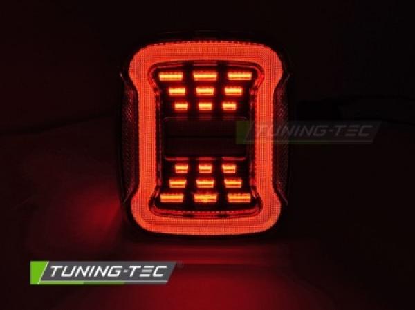 VOLL LED Upgrade Design Rückleuchten Set für Chrysler Jeep Wrangler  YJ 91-96 / TJ 96-06 schwarz/weiß dynamisch