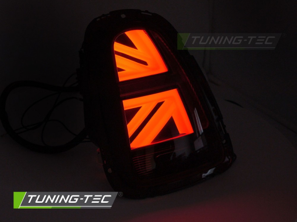 VOLL LED Lightbar Union Jack Design Rückleuchten Set für Mini Cooper R56/R57/R58/R59 06-14 rot/klar