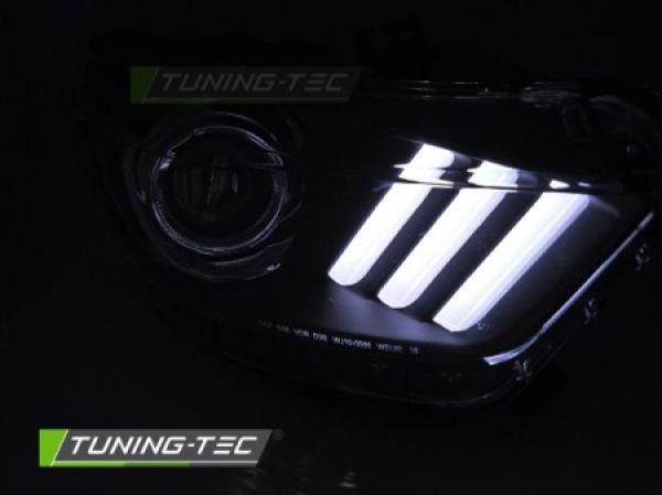 Xenon Upgrade LED Tagfahrlicht Design Scheinwerfer für Ford Mustang 14-17 schwarz