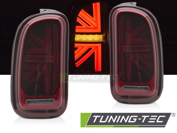 VOLL LED Lightbar Union Jack Design Rückleuchten Set für Mini Clubman R55 07-14 rot/klar