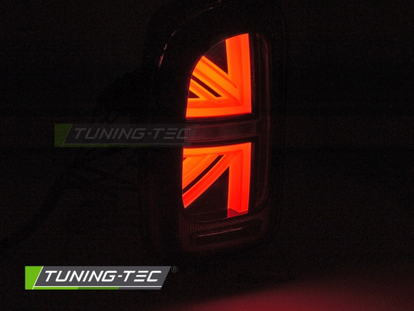 VOLL LED Lightbar Union Jack Design Rückleuchten Set für Mini Clubman R55 07-14 rot/klar