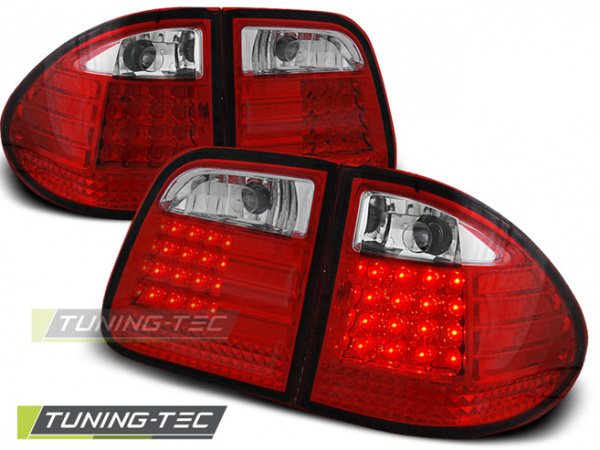 LED Upgrade Design Rückleuchten für Mercedes Benz E-Klasse W210 T-Modell 95-02 rot/klar