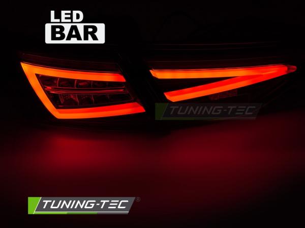 Voll LED Upgrade Design Rückleuchten Set passend für Seat Leon (III) 5F 12-20 Klarglas schwarz (für Halogen)