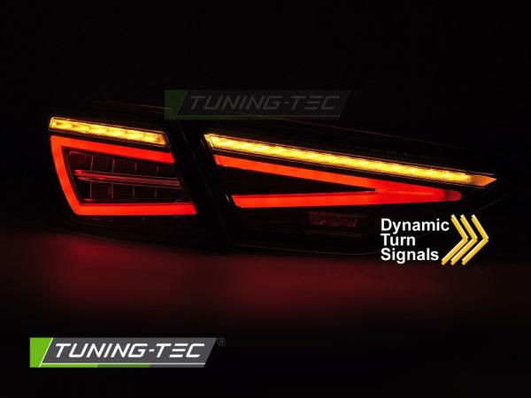 Voll LED Upgrade Design Rückleuchten Set passend für Seat Leon (III) 5F 12-20 Klarglas schwarz (für Halogen)